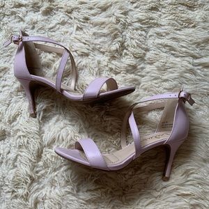 Lulus Light Baby Pink Strappy Open Toe High Heels Size 6